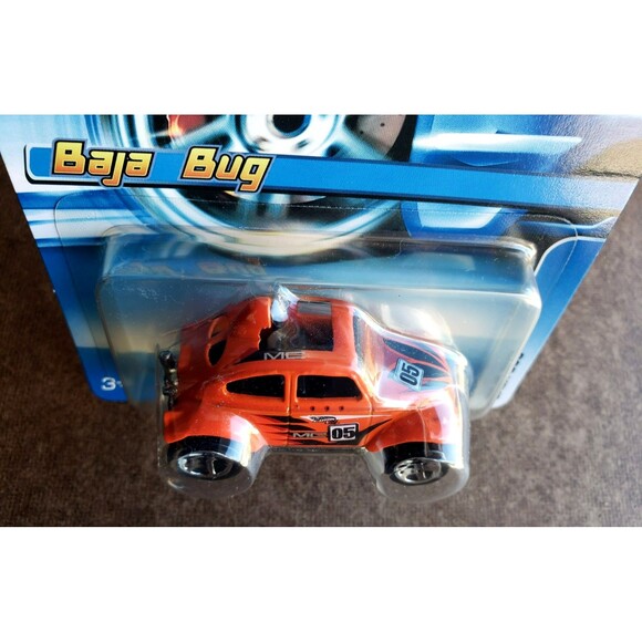 2005 Hot Wheels BAJA BUG Fluorescent Orange MYSTERY CARS KAR KEEPER INT'L CARD! - Picture 6 of 16